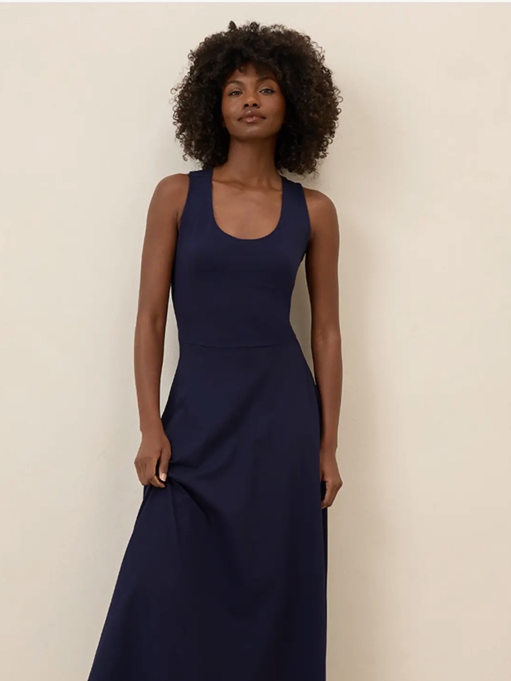 NWT Pact Organic Cotton Open Back Maxi Dress